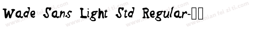 Wade Sans Light Std Regular字体转换